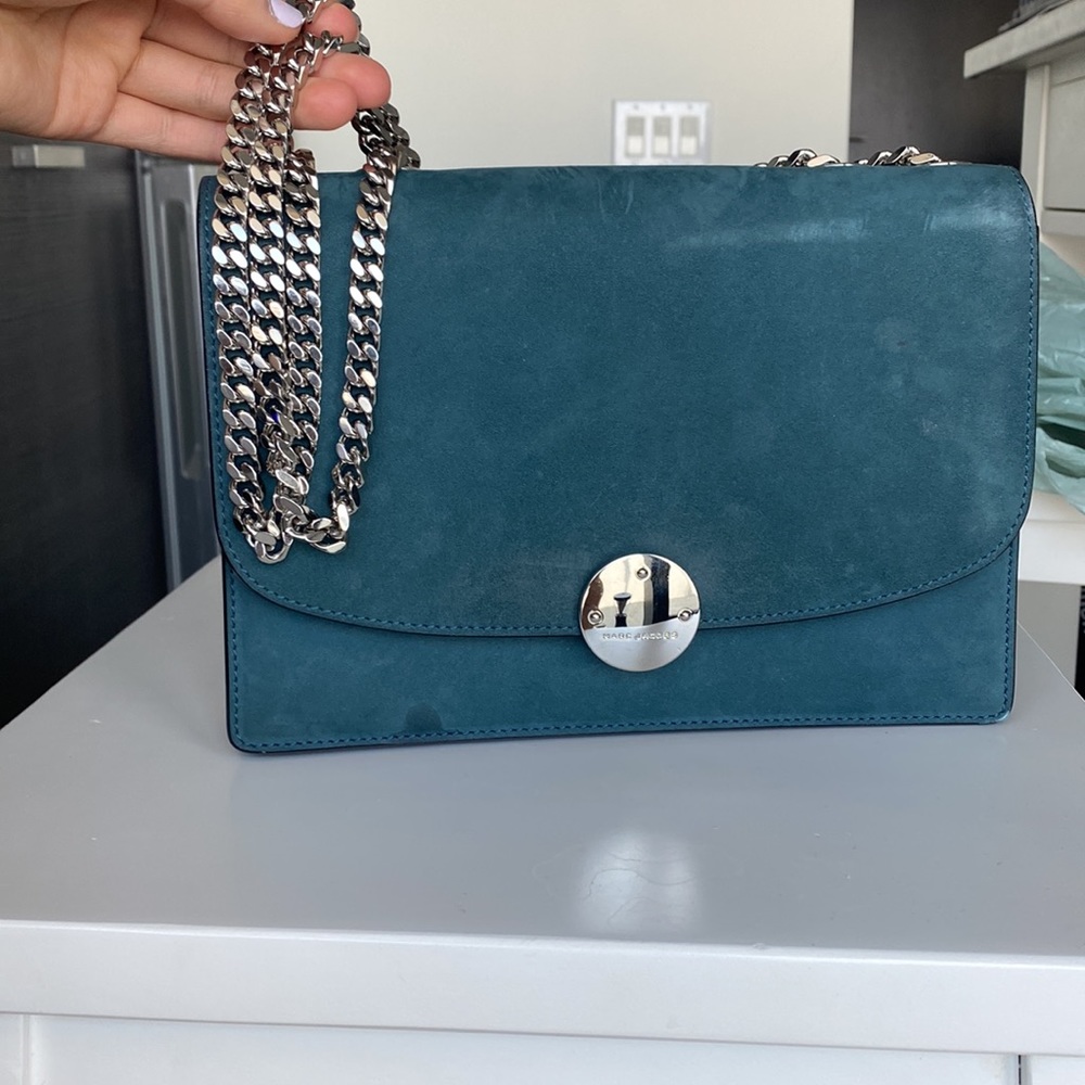 Emerald Suede Marc Jacobs Shoulder Bag